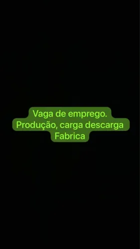 Vaga de emprego fabrica