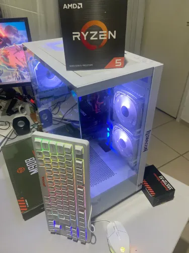 CPU Gamer Ryzen 5 5500 16 giga placa Rtx 3060 12 giga mvme hd 1 tera kit mouse teclado 