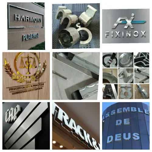 Compre Letras, Números, Logo, Logotipos em aço Inox Polido Escovado direto da Fabrica 