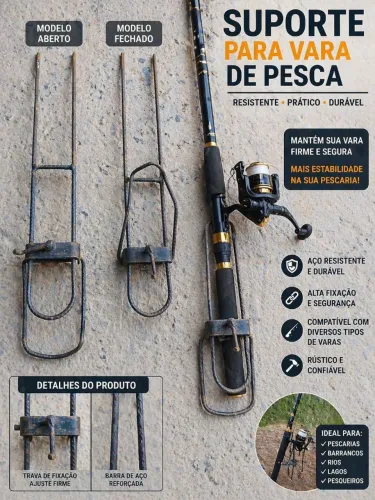 Suporte vara de pesca