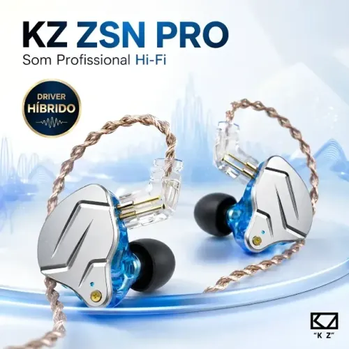 Fone Kz Kzn Pro Retorno De Palco Profissional Sem Mic In-ear Musico Dj