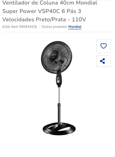 Ventilador de pé mondial