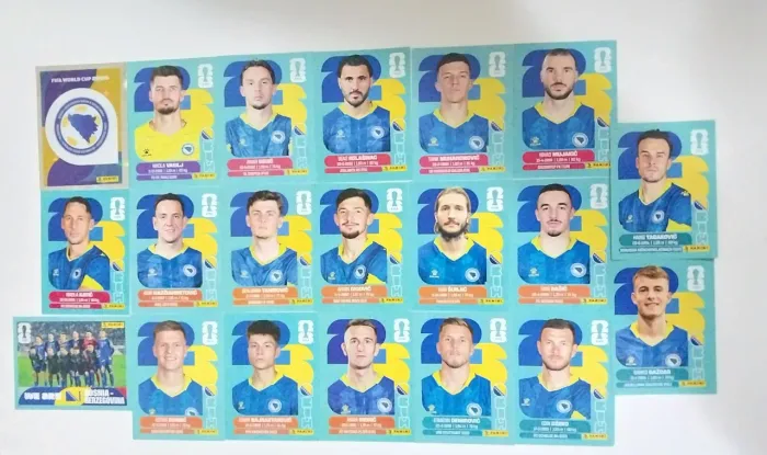 Figurinhas Copa 2026 Bósnia Coleção Completa, leia a descrição!