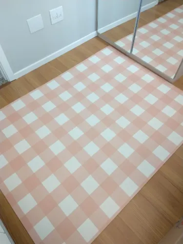 Tapete Infantil Playmat Botanyca Vichy Rosa 1,60m x 1,20m (Mama Loves You)