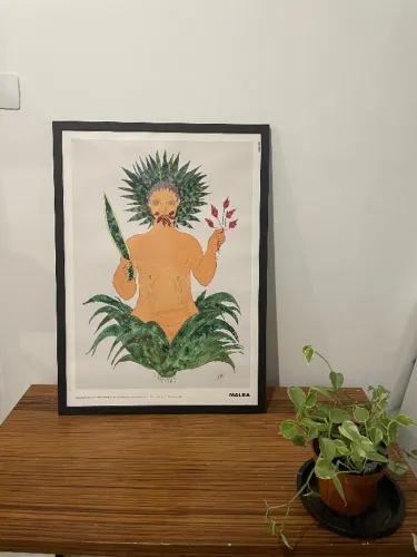 Quadro obra print do museu MALBA Buenos Aires by Rosana Paulino. 50x70