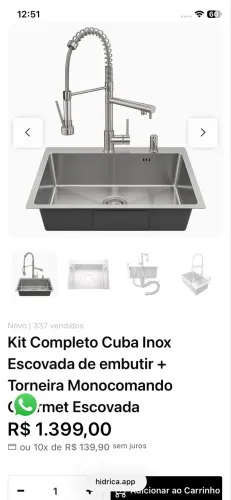 Cuba completa - com torneira monocomando 