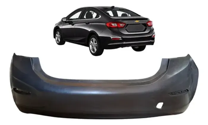 Parachoque Traseiro Cruze Sedan 2017 A 2020 Sem Furo
