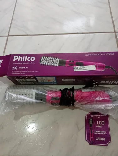 Escova elétrica de cabelo Philco (Novo)
