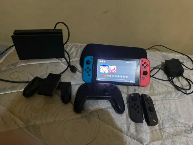 Nintendo switch v2 desbloqueado 124gb