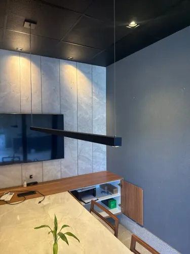 Pendente Linear LED Preto 1,50m