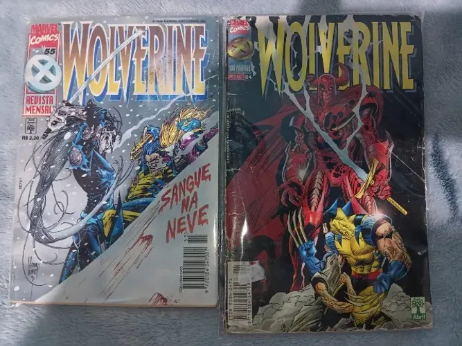 2 Quadrinhos Wolverine (#55, #84) (Abril Jovem) Anos 90 (Grampos Removidos)