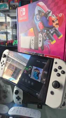 Nintendo Switch Oled, Desbl0qu34do, aceito usado de entrada, cartões ate 18x