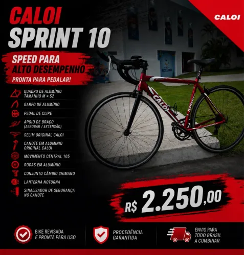 Caloi Sprint 10 Speed Tamanho 52 - Pronta para Pedalar