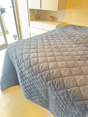 Colcha King Artex Azul Marinho Matelassada - Estado de Nova