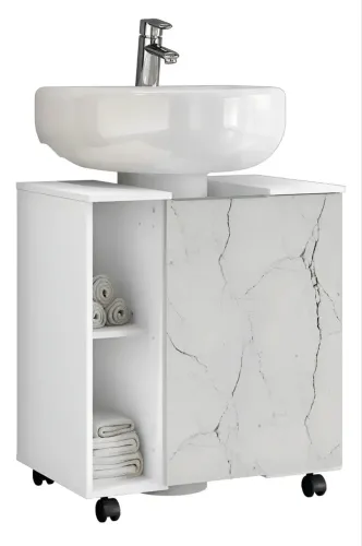 Gabinete Para Banheiro Bechara Branco Carrara