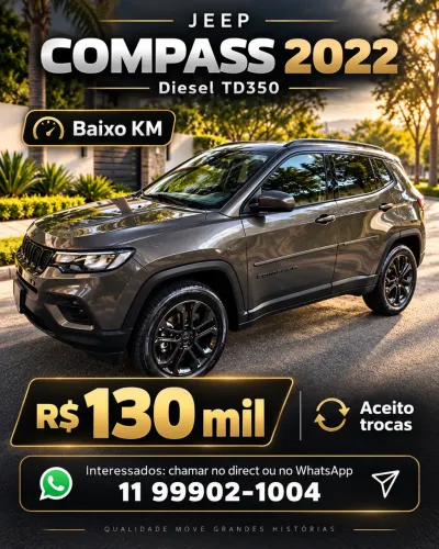 Jeep Compass Long. TD 350 2.0 4X4 Diesel AUT 2022