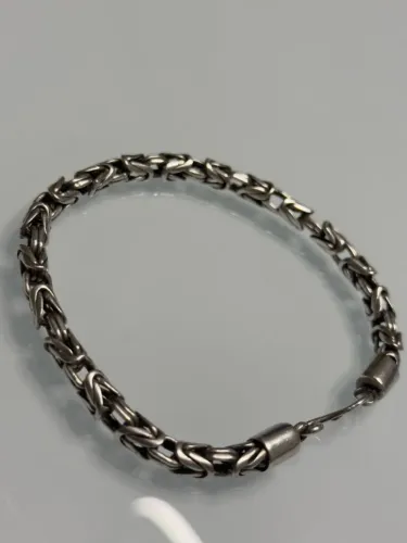 PULSEIRA MASCULINA BALI PRATA 925, PONTO PERUANO