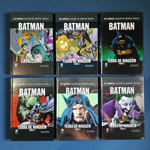 HQs Batman: Cataclismo + Terra de Ninguém (Completa em 6 Volumes, DC Comics Eaglemoss)