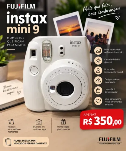 Câmera Fuji instantânea - Mini 9