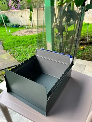 Fichário de Mesa Acrimet com Índice 5x8 - Cor Fumê
