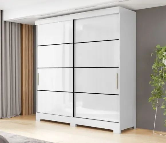 Guarda Roupa 2 Portas 2 Gavetas Casa Blanca - Fácil Atacadista - ENTREGA EM 24H