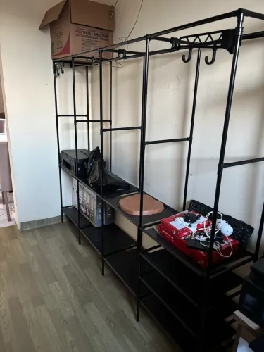 Guarda roupa cabideiro organizador closet aberto