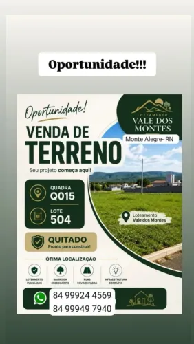 Terreno em Monte Alegre RN