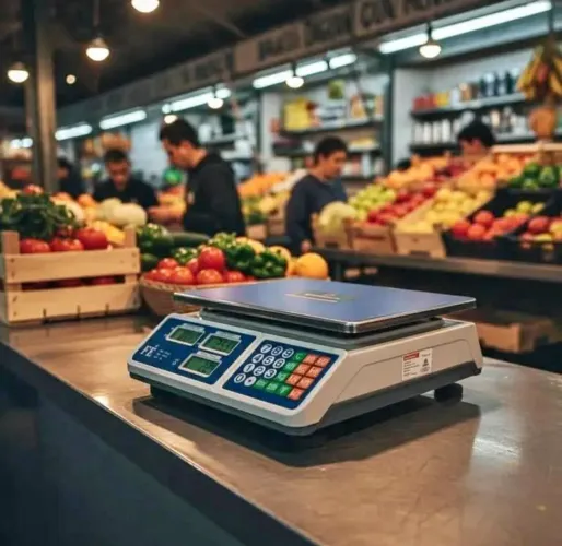 Balança comercial digital 40kg com bateria que segura até 2 semanas