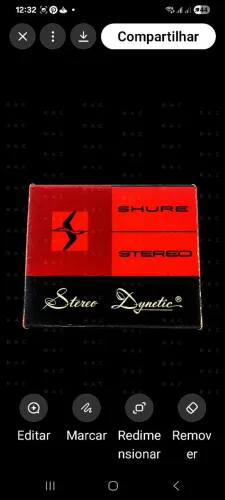  AGULHA SHURE N44-C Dynetic ORIGINAL  com logo SHURE na frente da agulha