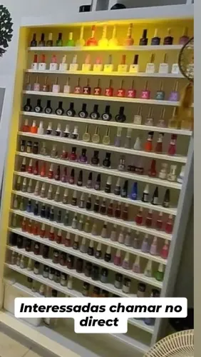 Porta esmaltes em mdf com luz de Led