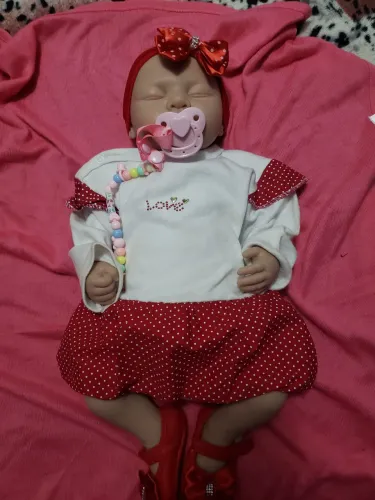 Boneca bebê reborn silicone solido 49cm