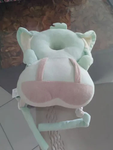 Mochila travesseiro protetor cabeça  bebê 