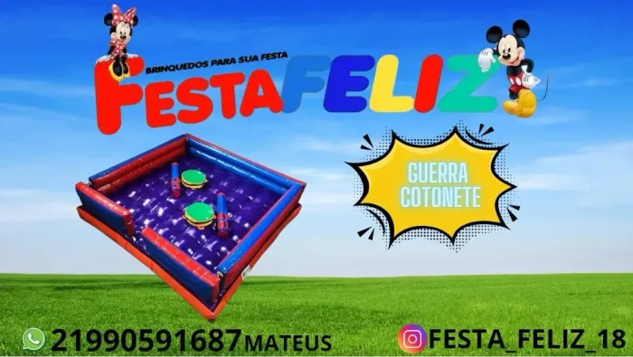 Locação de Guerra de cotonete inflável