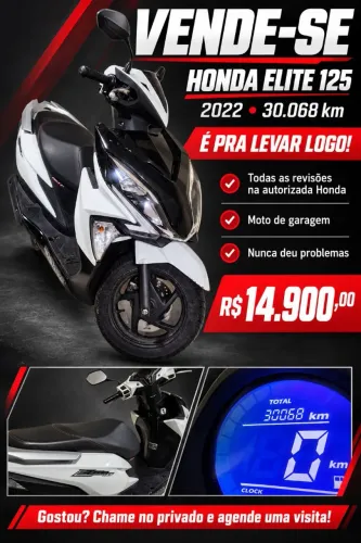 HONDA ELITE 125 2022 ? R$ 13.000 PARA LEVAR LOGO!