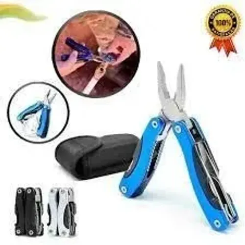 Mini Alicate Pesca Canivete Multifuncional Luatek Slk-650 Azul