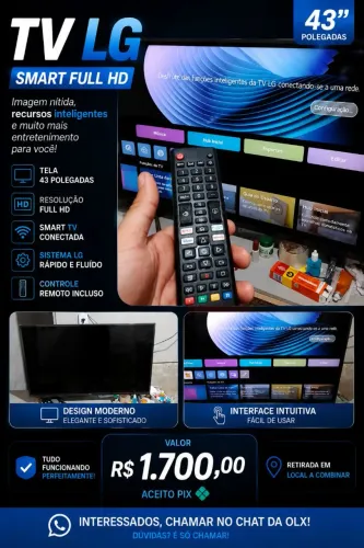 Tv 43 polegadas LG smart 4k