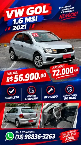 Volkswagen Gol Geração VII MSI 1.6 8V Flex Mec. 4P 2021