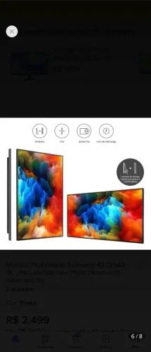Tv Samsung frame 43 pra retirada de peças
