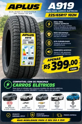 Pneu aro 17 perfil 225/65R17 novo