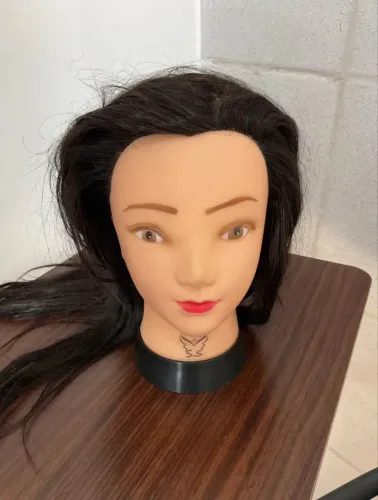 Cabeça de boneca para Treino Corte e Penteado - Cabelo Misto