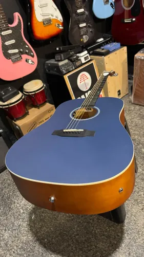 Violão Giannini elétrico aço novo GDC1 CEQ CTB azul