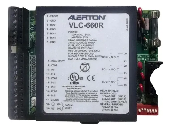 Controlador Ddc Alerton Vlc-660r Bacnet Ms/tp 24vac