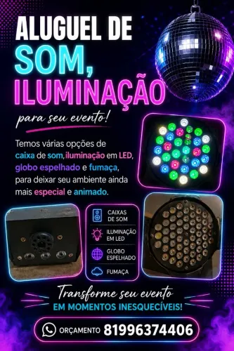 Som e iluminação