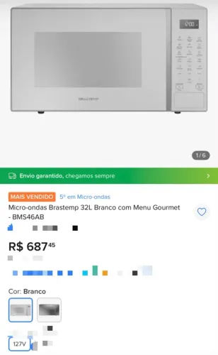 Microondas Brastemp 32L