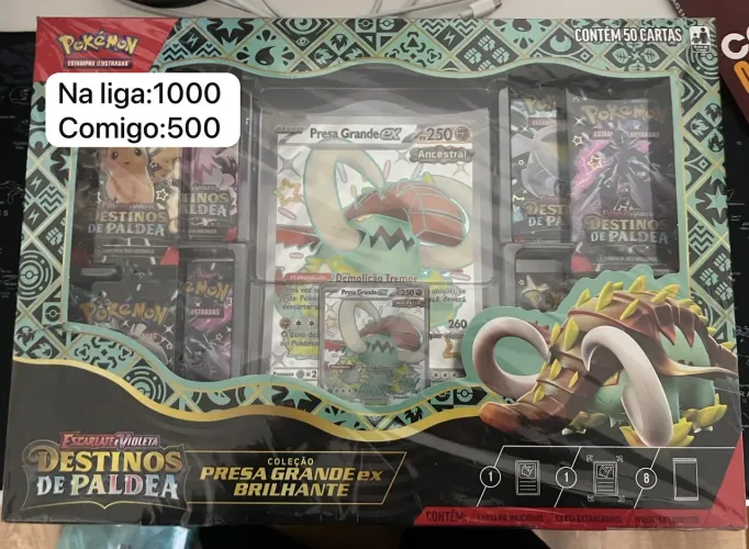 Cartas Pokemon Box Presa Grande Ex Brilhante