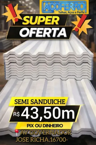 Telha Semi sanduiche natural