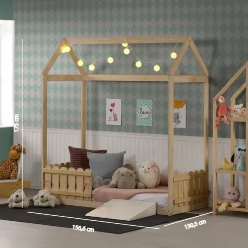 Mini cama casinha CasaTema madeira maciça