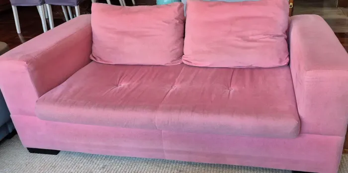 Sofá Suede Rosa