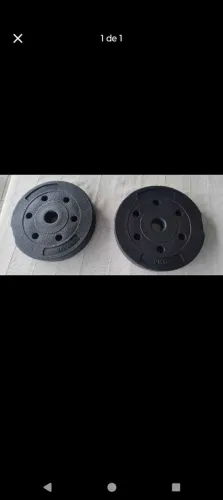 Kit com 2 anilhas 2kg cada