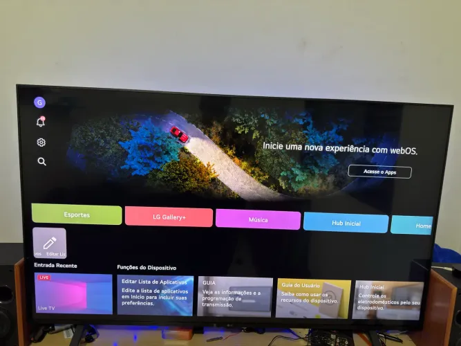 Smart TV LED 50" Ultra HD 4K LG 50UR871COSA ThinQ Al 3 HDMI 2 USB Wi-Fi Bluetooth HDR10